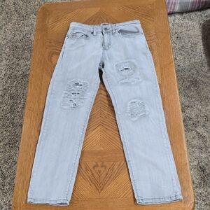 Light Gray Distressed Women Jeans